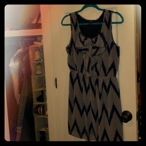Navy blue Chevron dress